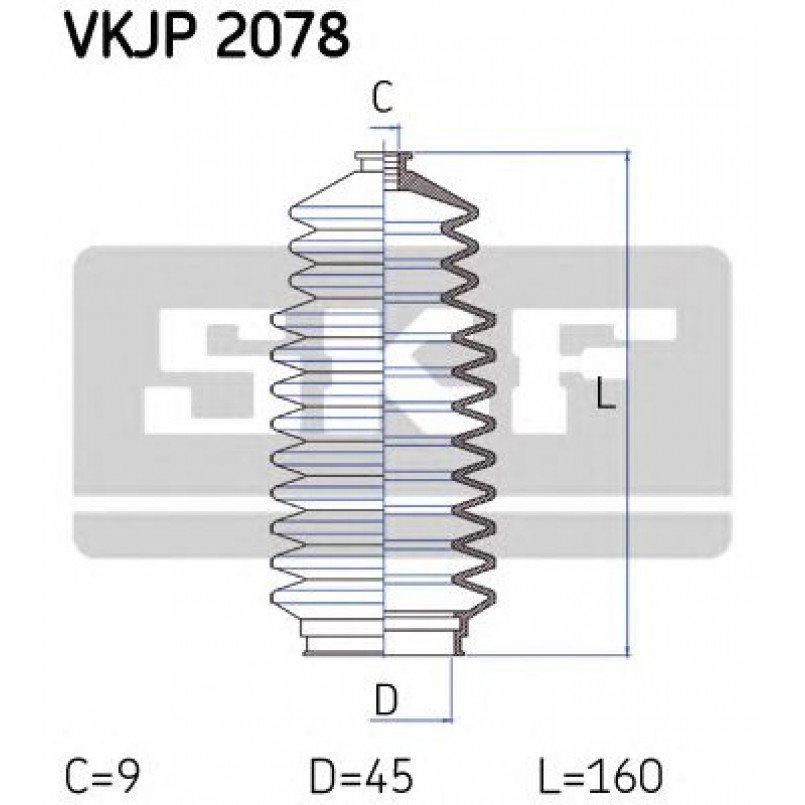 VKJP 2078 SKF - Пильовик привідного валу
